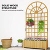 Wooden Raised Planter with Trellis, Raised Bed for Garden with Lattice and Drain