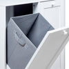 Saxony Laundry Cabinet 2 Tilt-Out Baskets Hamper Storage Box Wooden Clothes Bin