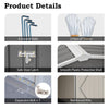 10x14FT Galvanized Metal Garden Shed Lockable Door Tool Storage shed, Grey