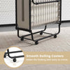 Home Office Folding Bed Guest Bed with Mattress & 4 Wheels