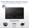 AMZCHEF 2800w Double Induction Hob, Portable Induction Cooker Ultra-Thin Body