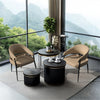 Set of 2 Leather Dining Chairs Modern Kitchen Dressing Room Bedroom Padded Seat