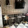 6 Piece Industrial Bar Table Set 2 Kitchen Breakfast Table 4 Stools Grey Compact
