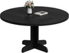 Round Dining Table Wood Kitchen Table for 4-6 People Dining Living Room Black