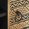TV Cabinet Black 80x33.5x46 cm Solid Rough Wood Mango