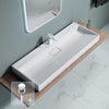 Bathroom Wash Basin Sink Stone Wall Hung Countertop Large +Waste Trap 1200x460mm