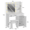 Dressing Table With Drawers Mirror Stool Set Makeup Desk Vanity Table Bedroom