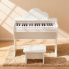 ♬Mustar 37 Keys Kids Keyboard Piano Wooden Educational Toy Stool DIY Sticker