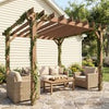 3 x 3 m Wooden Pergola, Garden Pergola Gazebo Grape Trellis, Maple Wood-effect
