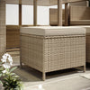 8 Seater Beige Rattan Cube Garden Dining Set with Parasol FTR224