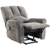 Electric Riser Recliner Armchair 8 Point Heated Massage Sofa w/ Cup Holder Grey