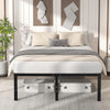 5ft King Bed Frame Mattress Foundation Metal Iron Bed with Under-bed Poquufdqxvu