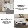 Upholstered Plush Rocking Recliner Accent Reading Chair w/ Footrest Side Pocket