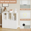 3-Tier Bookshelf Modern Book Shelf with Cabinet