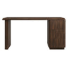 Dark Wood Modern Office Desk with Drawers - Banks BNK002