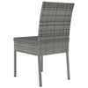 3 Piece Outdoor Dining Set with Cushions Poly Rattan Grey