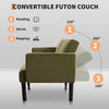 2-3 Seater Convertible Futon Sofa Bed Upholstered Fabric Sleeper Couch