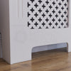 White Radiator Cover MDF Small Large Modern Wood Slat Grill Cabinet Furniture