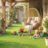 2pcs Artificial Grass Turf with Self-draining Fake Grass Mat 1m x 4m