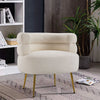 Modern Tub Chairs Teddy Fabric Accent Armchair Barrel Reading Chair Single Sofa