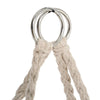Boho Hanging Hammock Swing Chair Cotton Rope Swing for Indoor Outdoor Patio