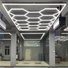 14 Hexagon LED Lighting Detailing Garage Workshop Retail Car Showroom w/Border