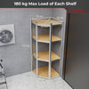 4-Tier Adjustable Corner Shelving Unit Garage Storage Utility Rack