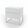 Strada High Gloss Bedside Cabinet With 2 Drawers In White
