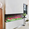 3D Media Wall Inset Electric Fire 3 Sided Panoramic Glass 9/12 LED Flame Colours