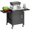 Outdoor Grill Cart with Stainless Steel Tabletop, BBQ Table with a Cabinet