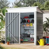 Metal Garden Shed with Lockable Door,Waterproof Outdoor Storage Box for Backyard