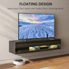 Floating TV Unit Stand, Wall Mount TV Cabinet with Storage LED Lights