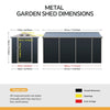 Garden Shed Steel Apex /Pent Tool Equipment Organize with Vents Door Anthracite