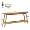 70.9'' Console Table for Entryway, 2-Tier Narrow Wood Sofa Table Behind Couch