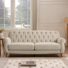 Dusk Hebden Cream Linen 3 Seater Sofa RRP £999
