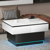 LED Extendable Coffee Table Wooden 2 Hidden Storage Modern Living Room Caaaqlsaw