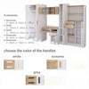 Macius Kids Bedroom Set – Wardrobe, Desk, Bookcase & Storage Shelf White