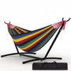 Double Hammock with Steel Stand, 350 lb Capacity, Portable In/Outdoor Carry Bag