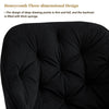 2x Black Rotatable Dining Chairs Velvet Seat Metal Leg Swivel Kitchen Modern
