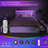 NEW STORAGE UPHOLSTERED BED FRAME 4FT6 DOUBLE WITH USB PORT & LED LIGHT,4 Cqiyme