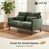 2 Seater Sofa, Modern Loveseat with Spring Cushions, Wide Seat, Green