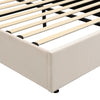 Modern Double Upholstered Bed with Hydraulic Storage, Cloud Headboard, 135x190cm