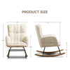 Rocking Chair Armchair Nursing Seat with High Backrest Lounge Chair for Bedroom