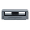 Portland Wooden TV Stand With 2 Drawers In Grey