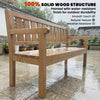 Wooden Garden Bench with Table, Shelf, 2-3 Seater Outdoor Loveseat, Teak