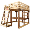 Loft Bed Wooden Ladder, Desk & Cargo Net Little Tikes Wood 4-in-1 Study Fort 5ft