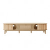 Wooden TV Stand Cabinet 170 cm TV Unit With Storage & Solid Wood Slide Doors