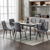 4/6X Dining Chairs Set Velvet Padded Seat Metal Legs Home Kitchen Office