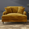 GRADE A2 - Mustard Velvet Loveseat - Payton A2/PAY044