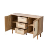 Rattan 2 Doors Sideboard Cabinet Home Storage Cupboard Buffet & 3 Drawers Unit